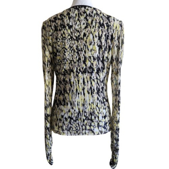 DKNY Women's Shirred Abstract-Print Long Sleeve Top - Picture 9 of 13